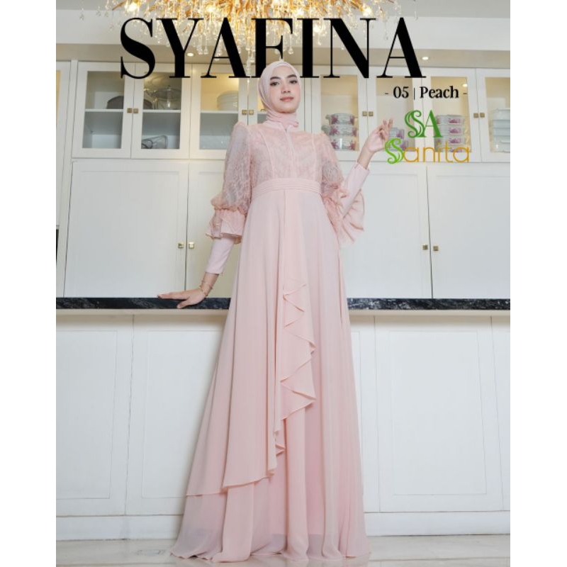 SANITA/Syafina dress by Sanita/dress terbaru/dress elegant/dress cantik