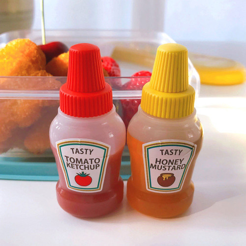 Botol Saos Mini Tomato Ketchup Sauce Bottle 25ml 2 PCS - Transparan