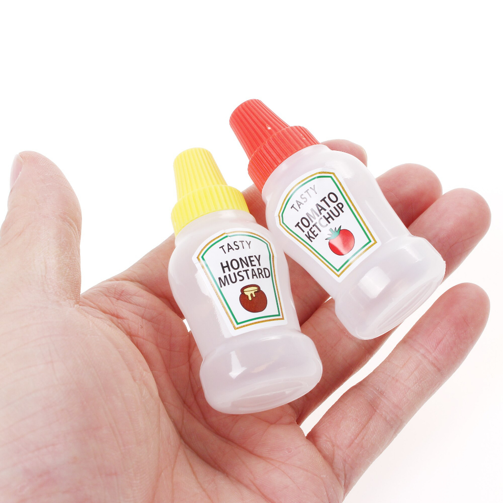 Botol Saos Mini Tomato Ketchup Sauce Bottle 25ml 2 PCS - Transparan