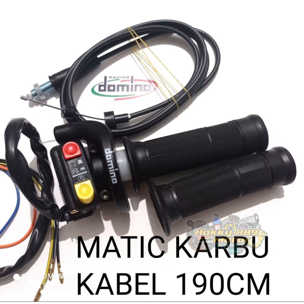 PAKET PROMO Gas Spontan Domino Panjang Kabel 190cm Plus Saklar Kanan Starter On Off