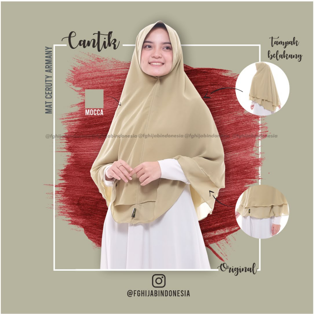 Khimar Cantik Soft Pad Ceruty Armany