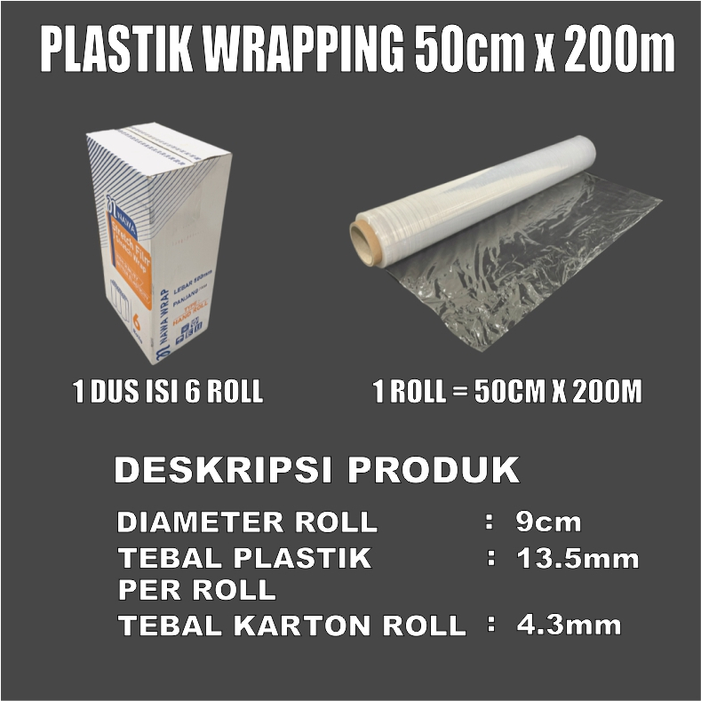 Plastik Wrap Wrapping / Stretch Film Bungkus Barang Per Dus Murah