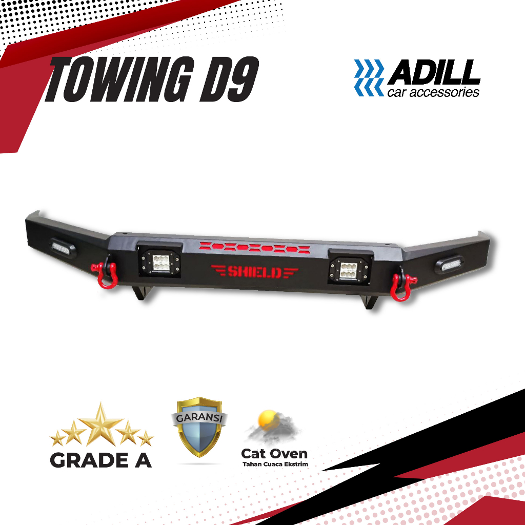 Towing Bar Depan D9 Fortuner Pajero, Innova, Avanza, Xenia, Rush, Terios