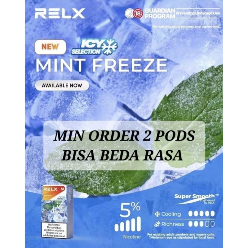 Relx Infinity Essential Pods Pro 1 Pack Mint Freeze