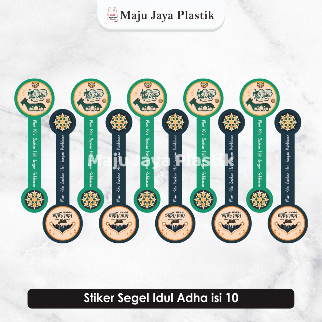 

isi 10pc Sticker Toples Tema Idul Adha Stiker toples Lebaran qurbantiker label hari raya Idul adha