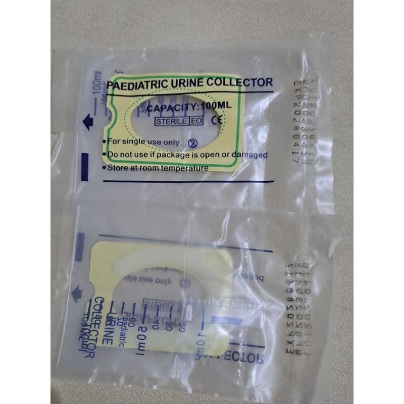 Paediatric Urine Collector 100ml / kantong urine collector 100ml untuk bayi