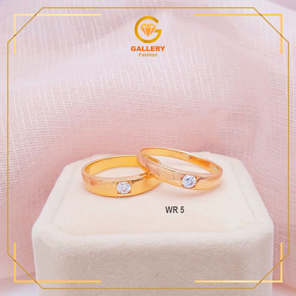 Cincin Nikah dan Cincin Tunangan Emas Tua 16K ( 700 atau 70% ) WR 5 Basic Polos
