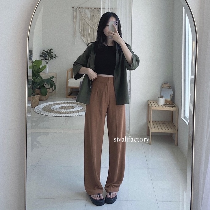 VS - Cozie Pants Highwaist Cullote Pants / Celana Kulot Wanita / Petite Friendly