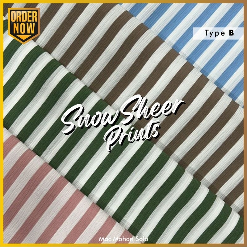 {NEW ARRIVALS} SNOW SHEER CRINKLE PRINTS  PREMIUM KAIN CRINKLE MOTIF BISA UNTUK BOLOUE/TUNIK