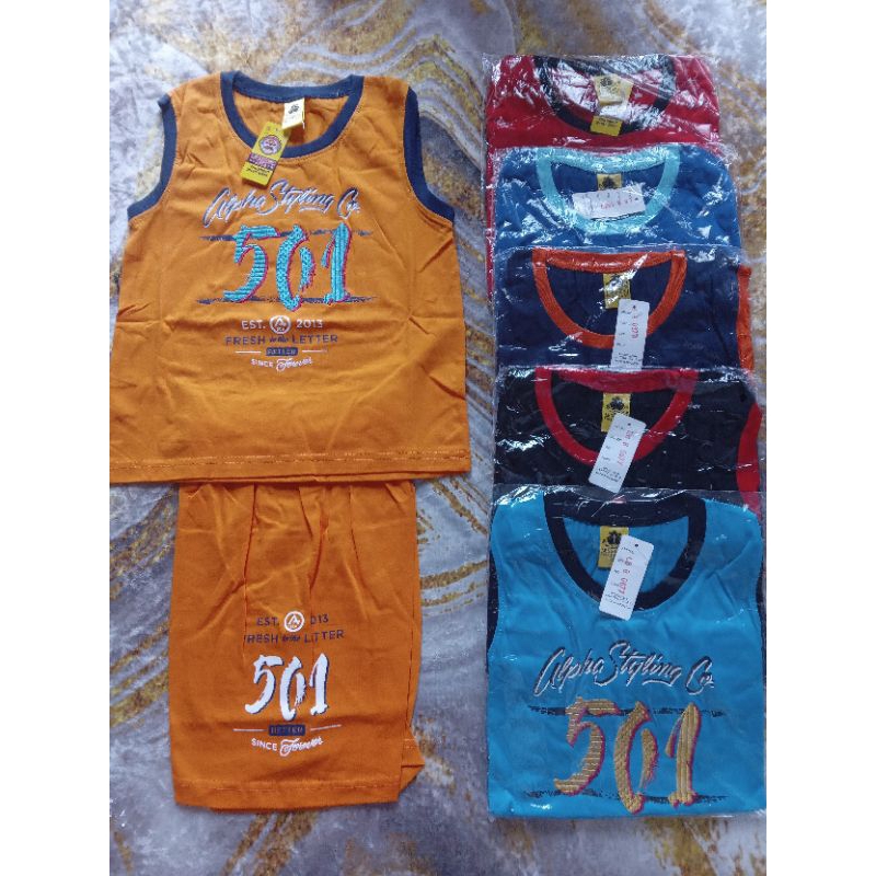 SETELAN BAJU KAOS ANAK LAKI-LAKI USIA 5-8 TAHUN LENGKONG JAYA MURAH