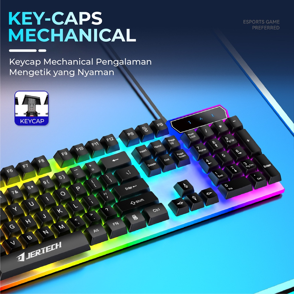 Paket 1 Set Keyboard Mouse Gaming KM170 Full LED Backlight - XOBOX