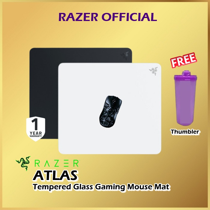 Razer Atlas Tempered Glass Gaming Mouse Mat MousePad Deskmat