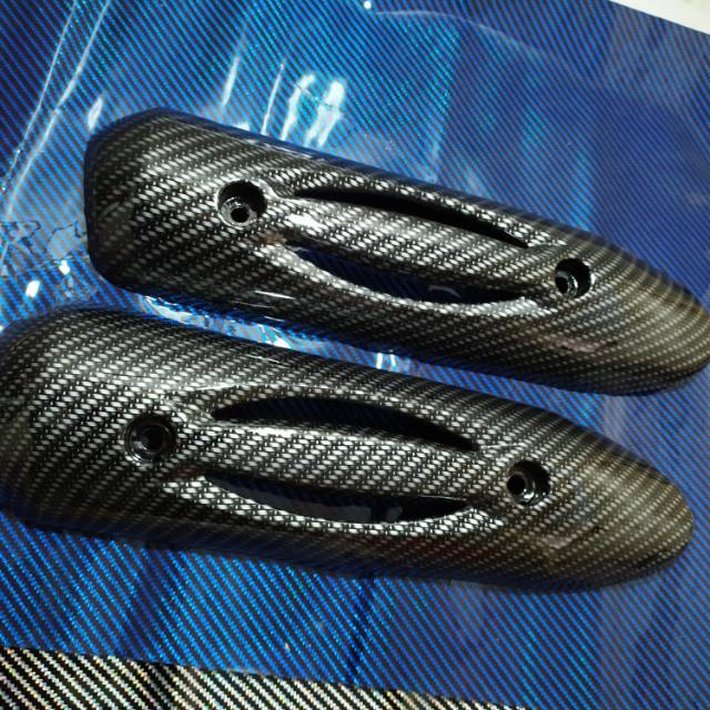 Cover Knalpot scoopy karbu carbon