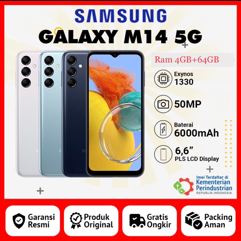 Samsung M14 5G Ram 4/64GB Garansi resmi