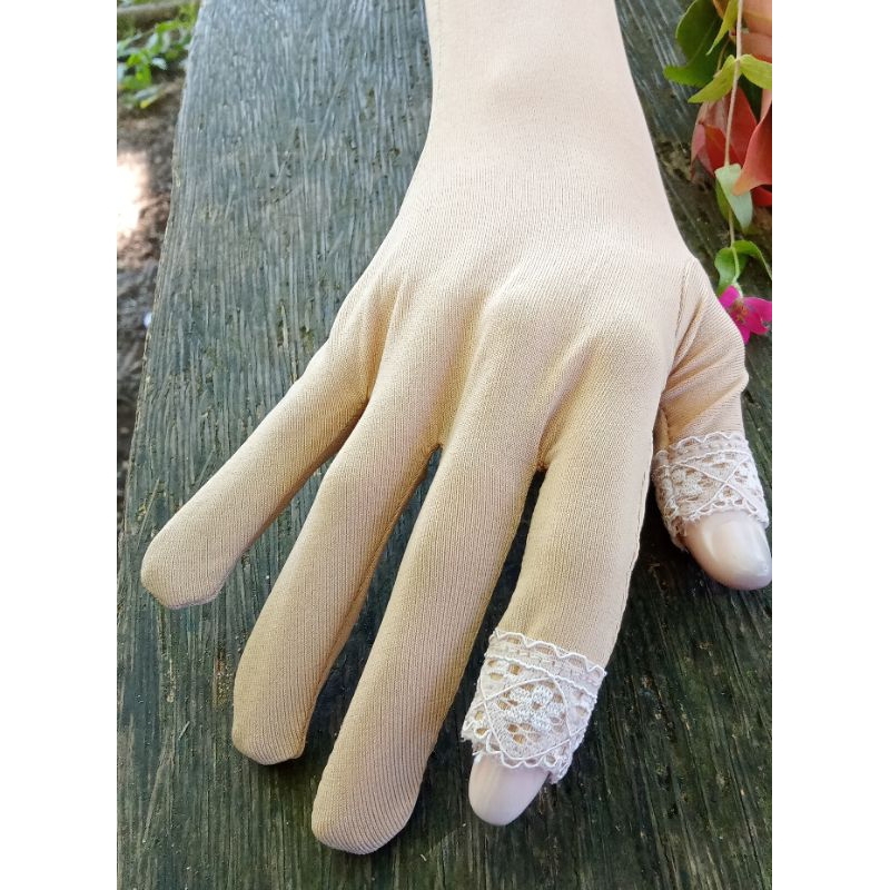 SARUNG TANGAN MUSLIMAH BUKA dua JARI/SARUNG TANGAN MUSLIMAH JARI LUBANG/SARUNG TANGAN MUSLIMAH PANJA