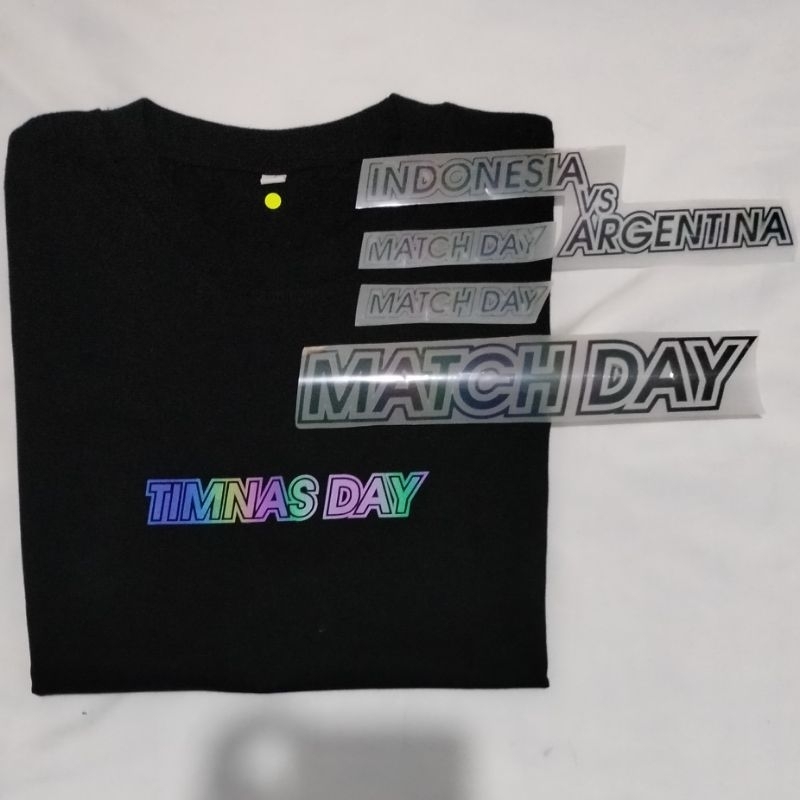 Sticker Sablon Reflektif Rainbow Setrika Custom Tulisan