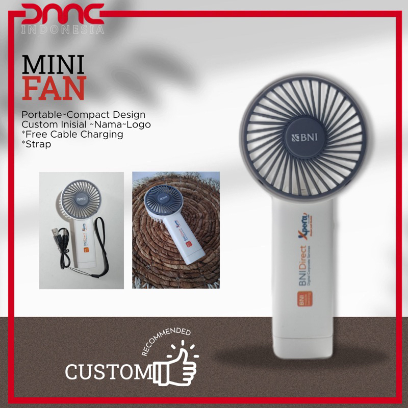 Custom Kipas Angin Mini Genggam Lipat Portable