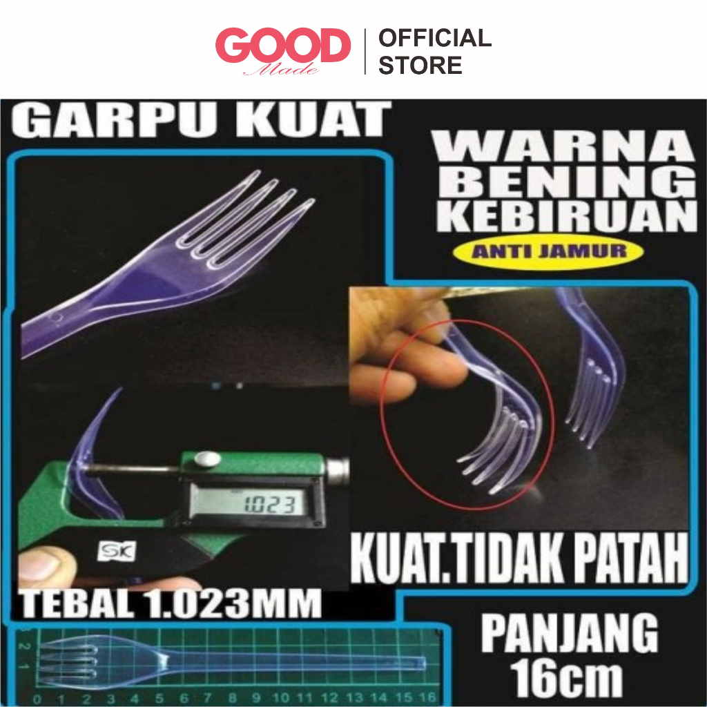 GOOD MADE - Garpu Trifinity | Garpu Bening | Garpu Plastik | Satuan | COD