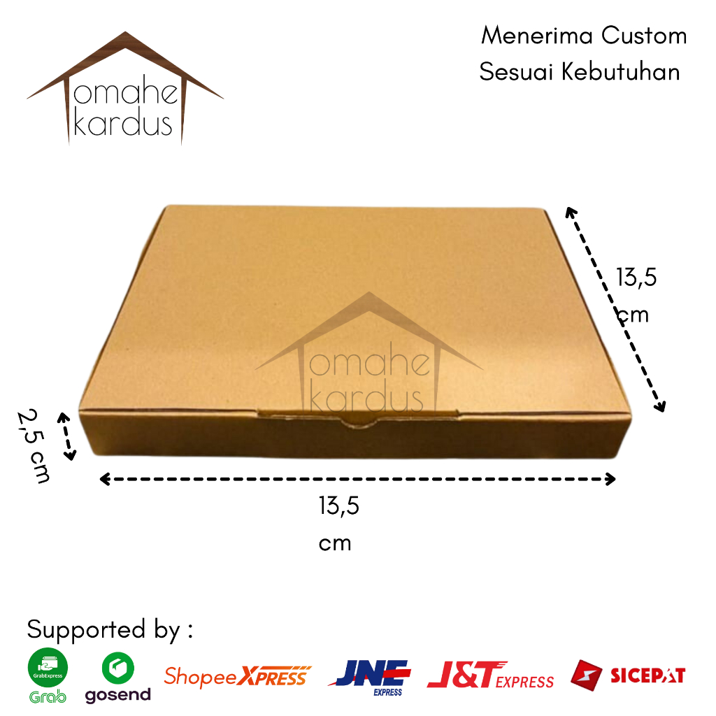 

Kardus Baru Die Cut Polos uk. 13.5x13.5x2.5 cm