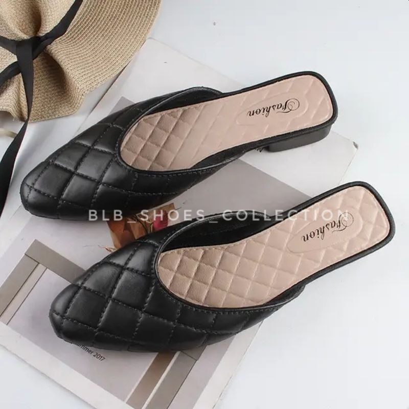 Sandal Selop Wanita Sandal Bustong Cewek Import Sandal Wanita Depan Tertutup Sandal Cewek nyaman kekinian Flat shoes Wanita polos Import Trendy