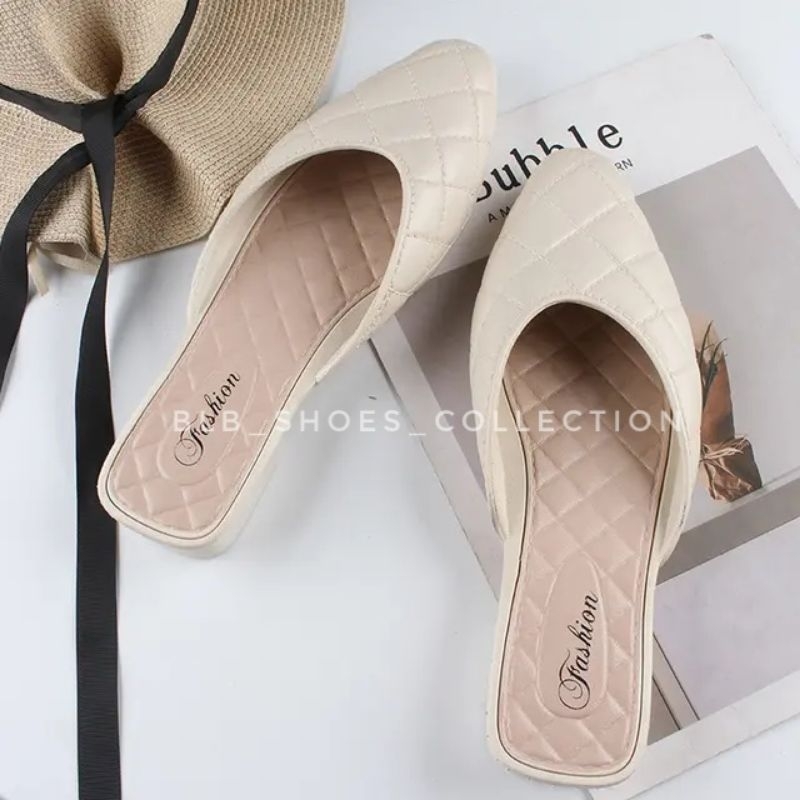 Sandal Selop Wanita Sandal Bustong Cewek Import Sandal Wanita Depan Tertutup Sandal Cewek nyaman kekinian Flat shoes Wanita polos Import Trendy