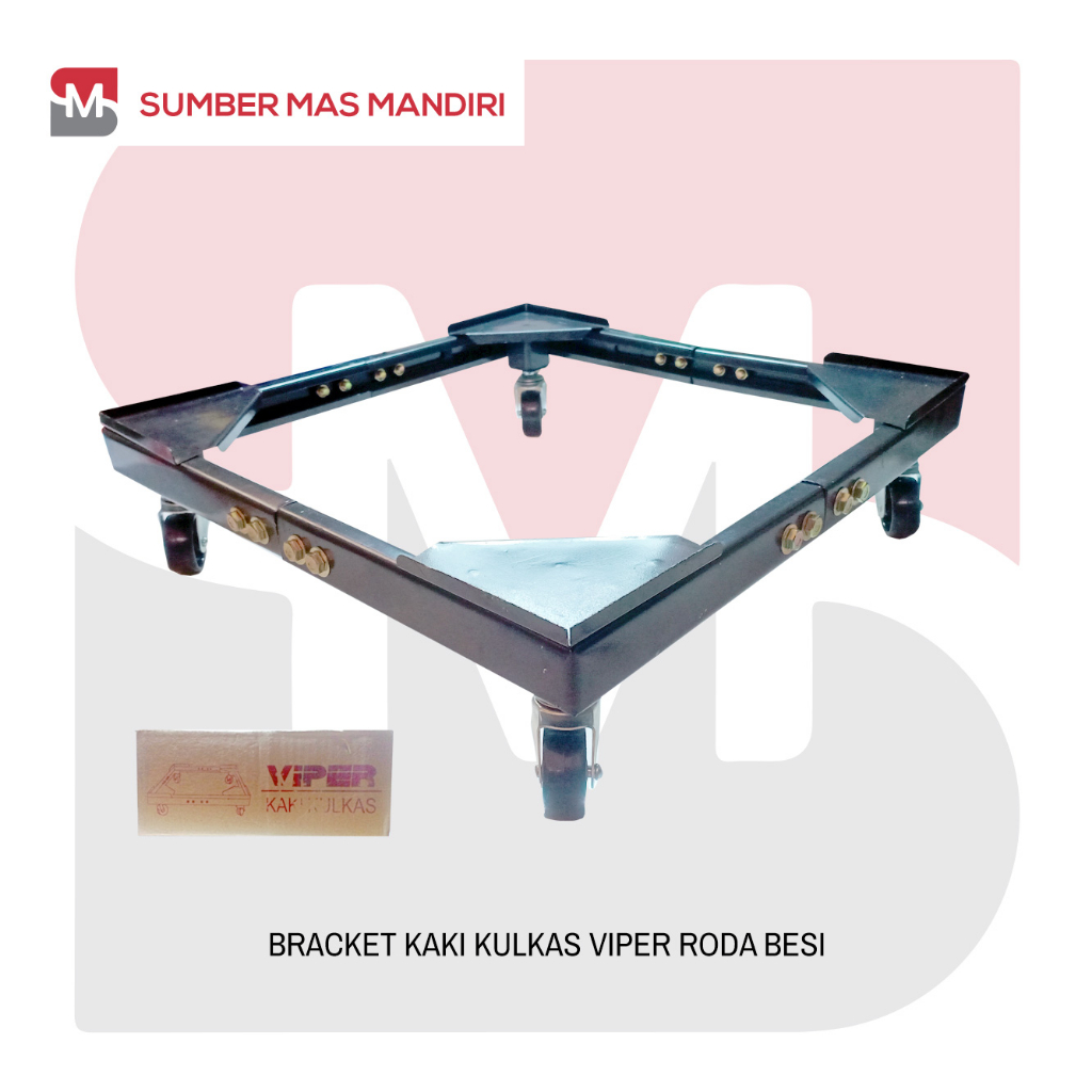 PENYANGGA KULKAS RODA / BRACKET KAKI KULKAS RODA BESI