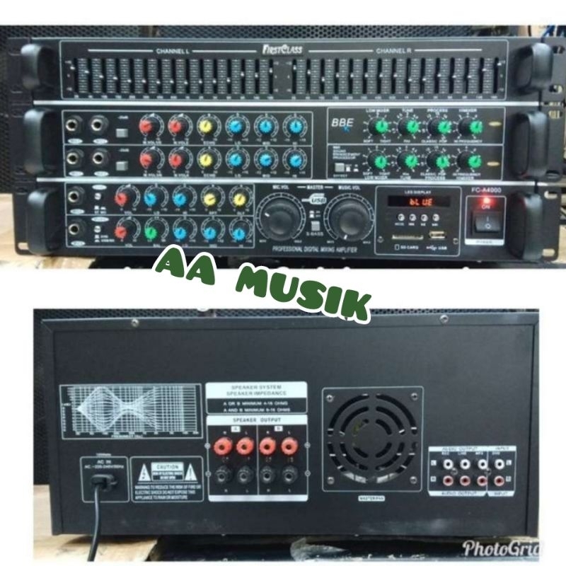 POWER AMPLIFIER KARAOKE FIRSTCLASS FC-A4000 6 CHANNEL BLUETOOTH ORIGINAL FCA4000