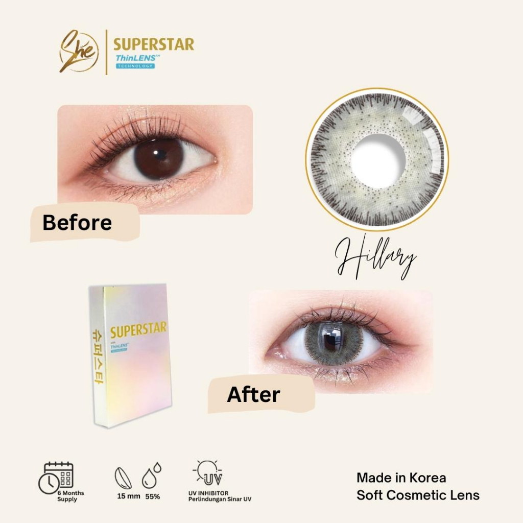 Superstar Hillary lensa warna softlens premium