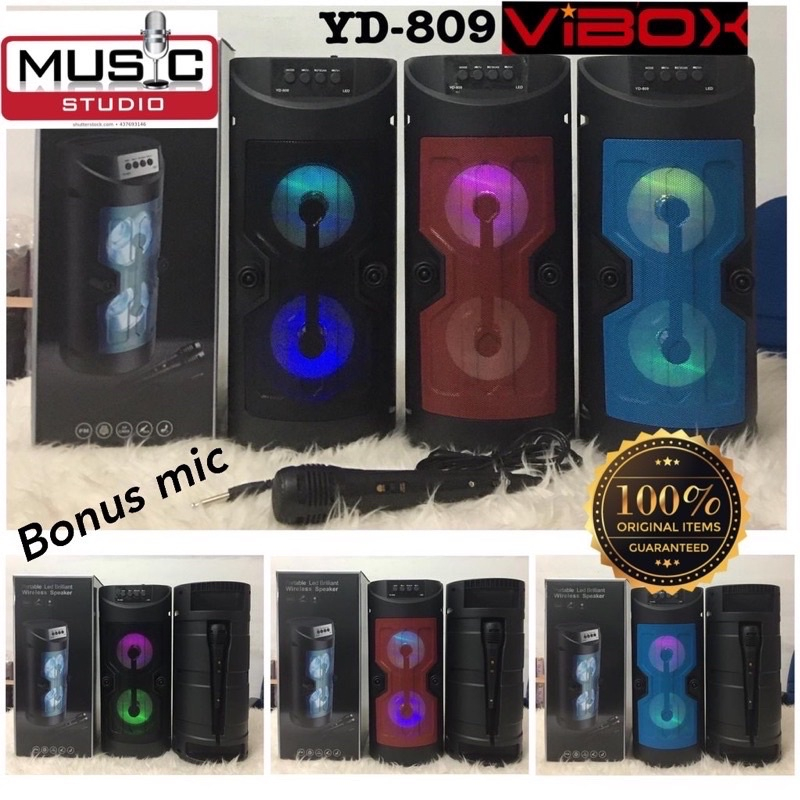 PROMO SPEAKER BLUETTOH VIBOX YD809 BONUS MIC KARAOKE BY SMOLL