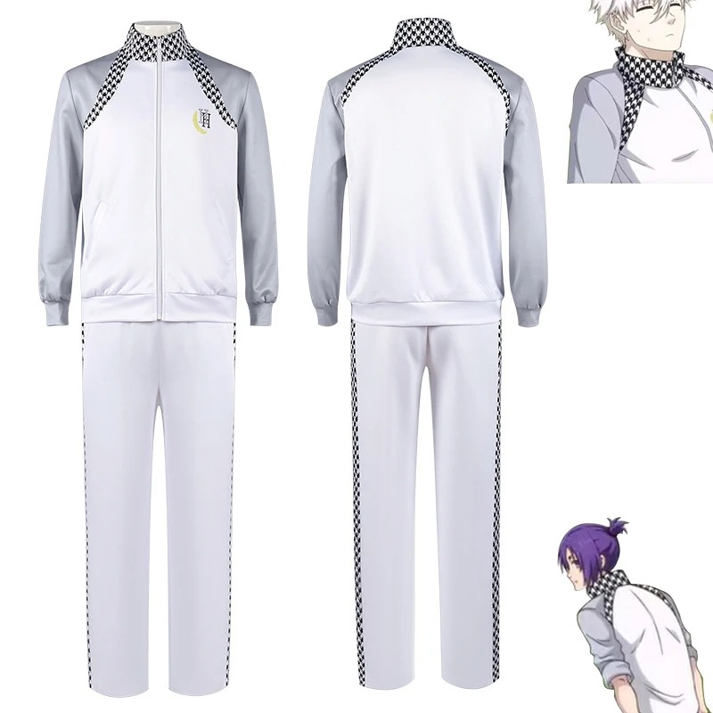 Jaket Reo Mikage Gym Suit Anime Blue Lock Cosplay Seishiro Nagi White Uniform Sportwear Sweater Pant