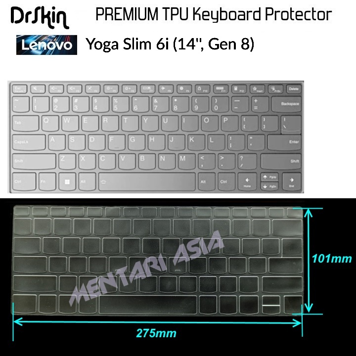 Keyboard Protector Lenovo YOGA Slim 6i-14 Gen-8 - DrSkin Premium TPU