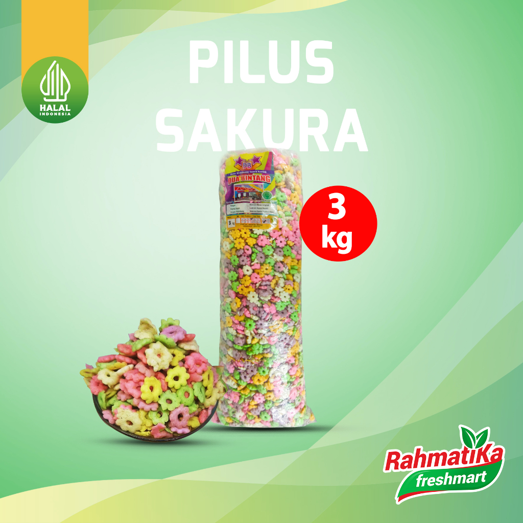 Pilus Sakura Warna Snack 1 Bal (3 Kg)