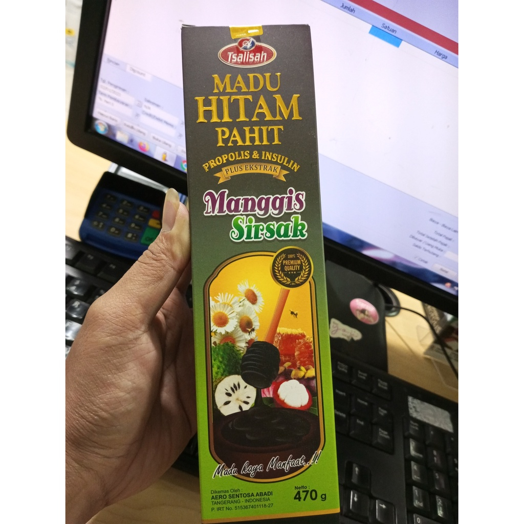 

Madu Hitam Pahit Tsalisah Propolis Insulin Plus Ekstrak Manggis Sirsak Isi 470g