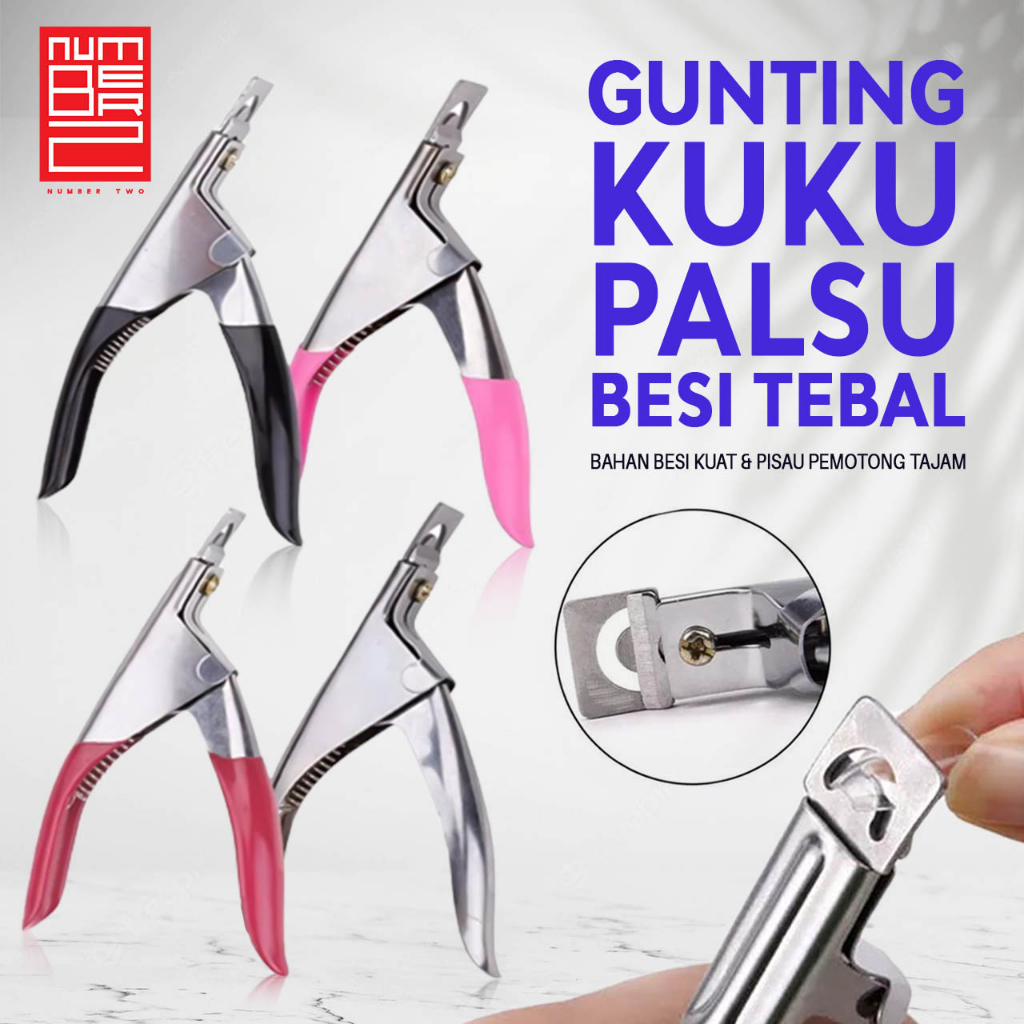 Gunting khusus potong kuku palsu tajam yang bagus alat pemotong fake nails nail art nail clipper cutter besar stainless steel premium nail extension aesthetic