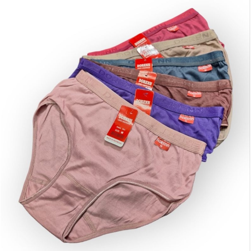 CELANA DALAM WANITA DORENN Cd Wanita Polos Karet Lebar
