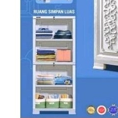 Lemari Napolly 4 Susun kaca BCAB 56.C Tinggi 147 cm