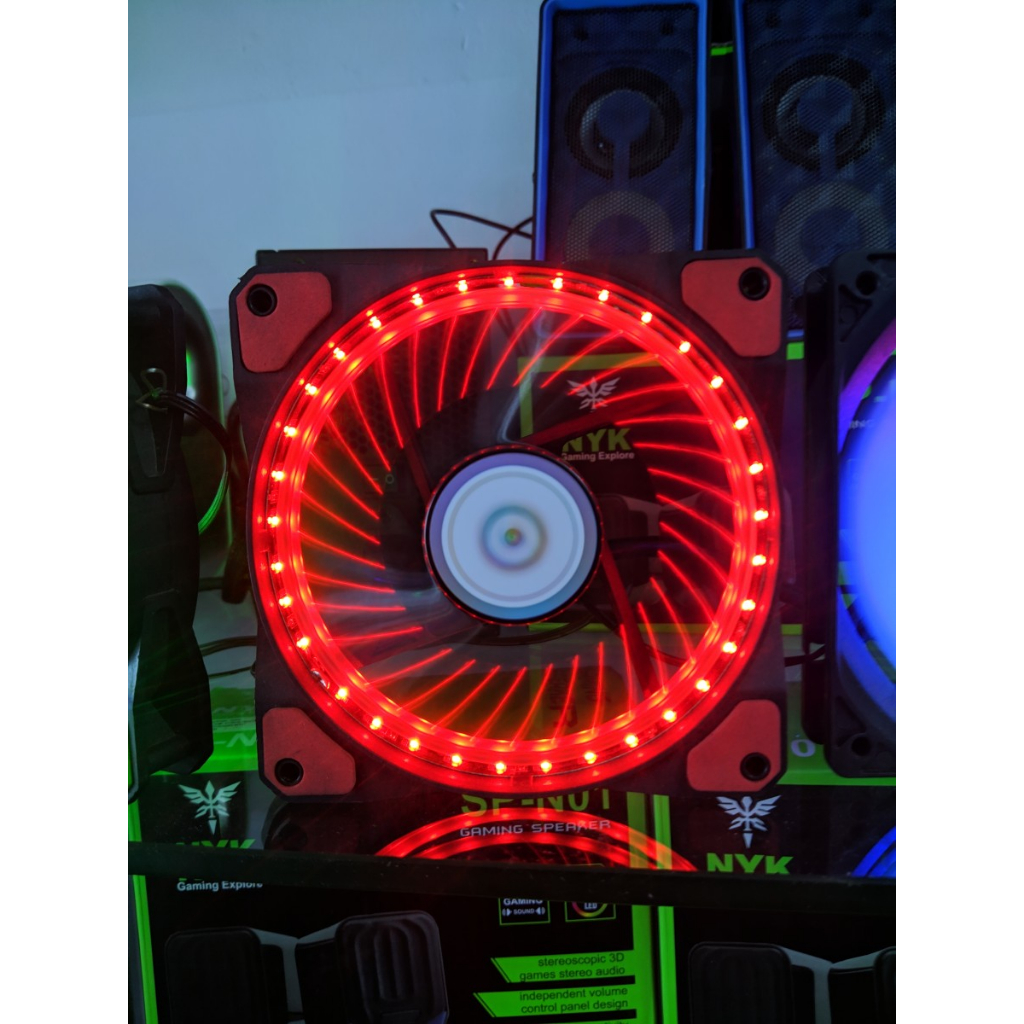 Casing Gaming NYK Nemesis T40 Black widow Tempered Glass + Fan Case