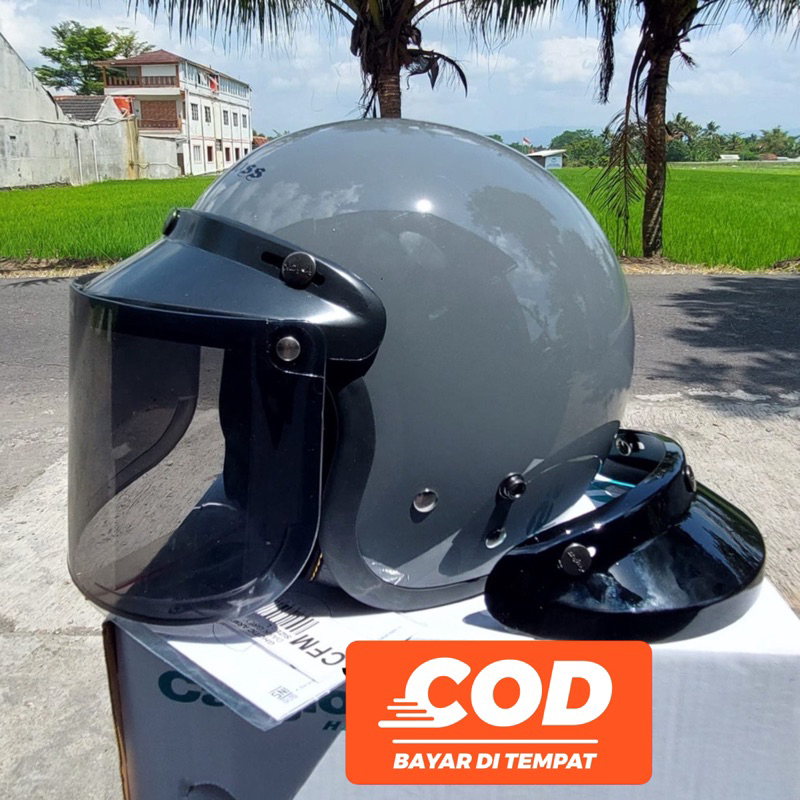 paket Helm original Cargloss CFM Dark Grey