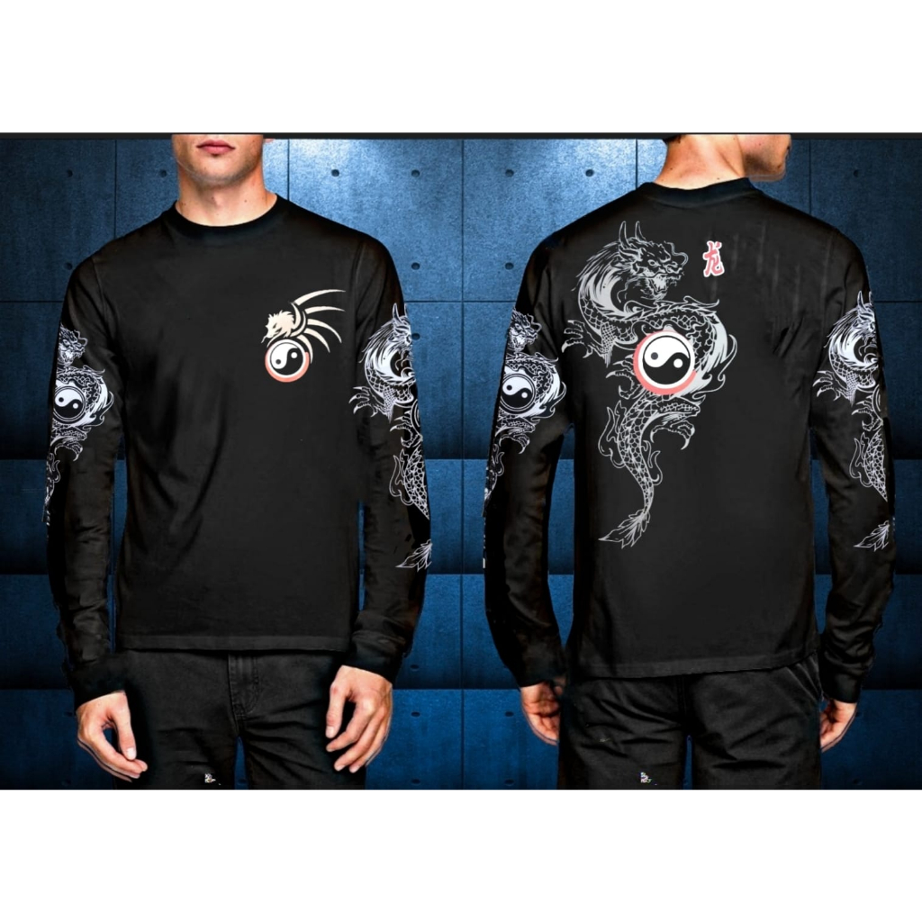 Kaos  NAGA SAMURAI JEPANG TANGAN PANJANG /kaos slankers/kaos distro original/kaos santai/promo kaos 