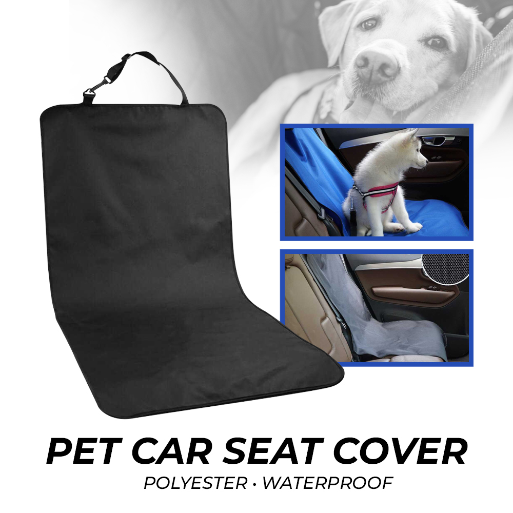 Pet Car Seat Cover Mat Alas Duduk Anjing Jok Mobil Waterproof - HIH49 - Black
