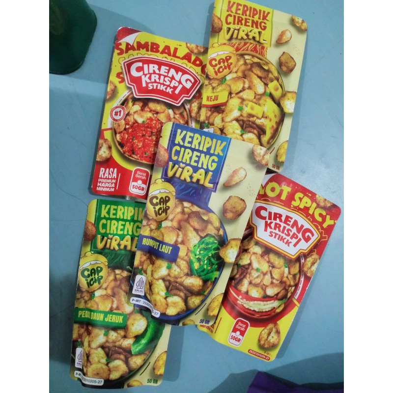 

Keripik Cireng Viral CapIcip (Varian rasa)50gr