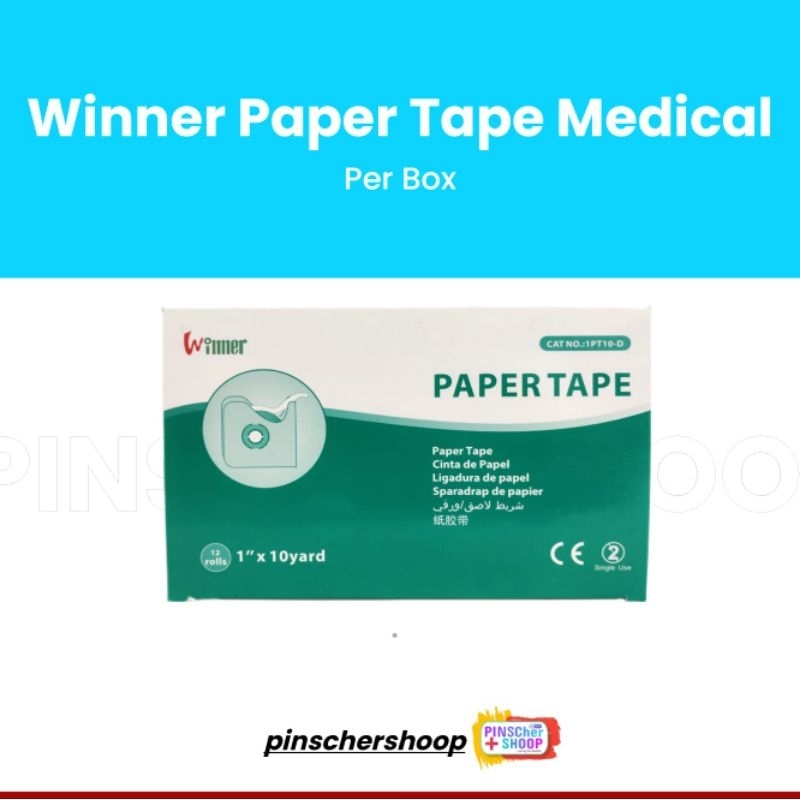 WINNER PAPER TAPE PLESTER KERTAS MEDICAL SEPERTI MICROPORE PER BOX