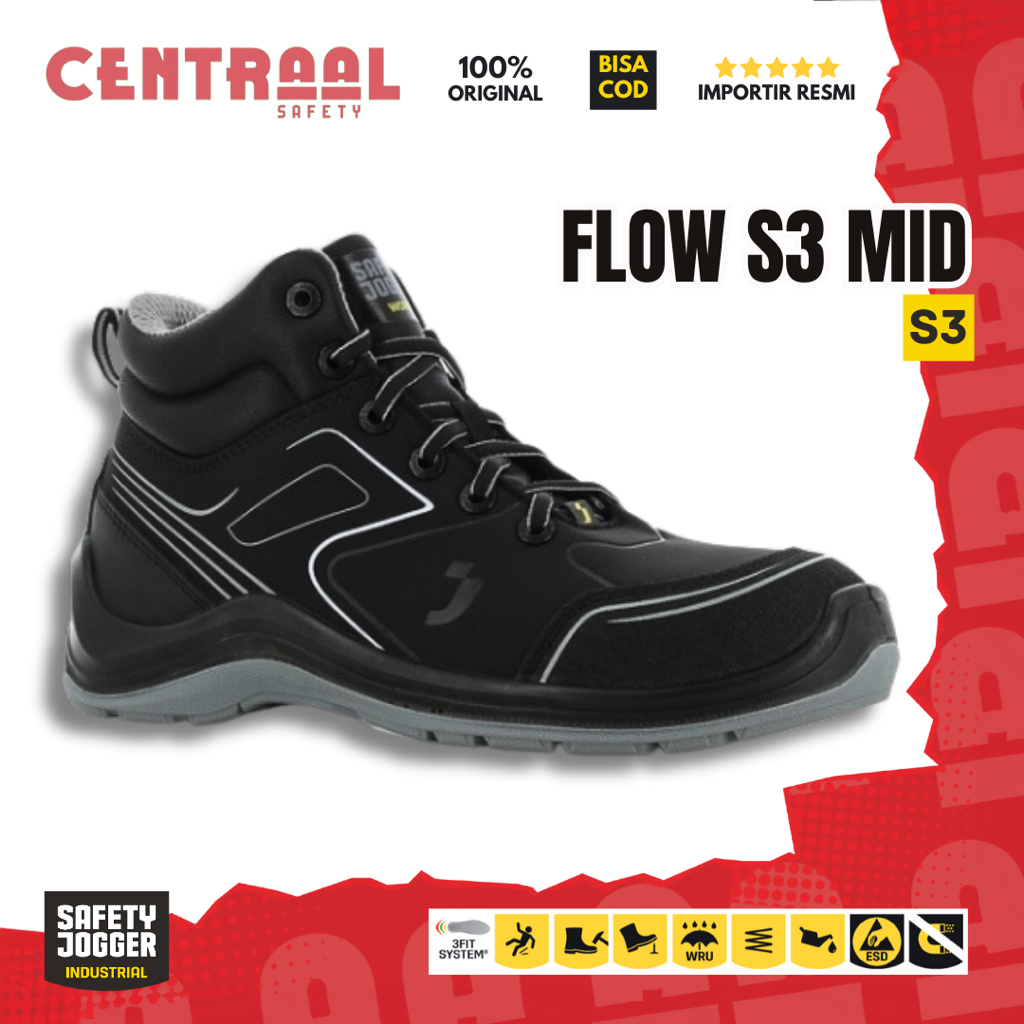 Safety Jogger FLOW S3 MID / SEPATU SAFETY JOGGER