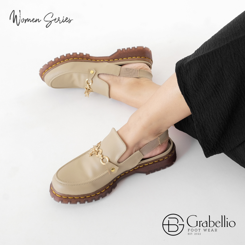 Docmart Sepatu Sandal Wanita Gaya Korea| Sandal Wanita| Docmart Wanita| Sandal Docmart| Jenny Mules by GRABELLIO ORIGINAL| Gaya Korea