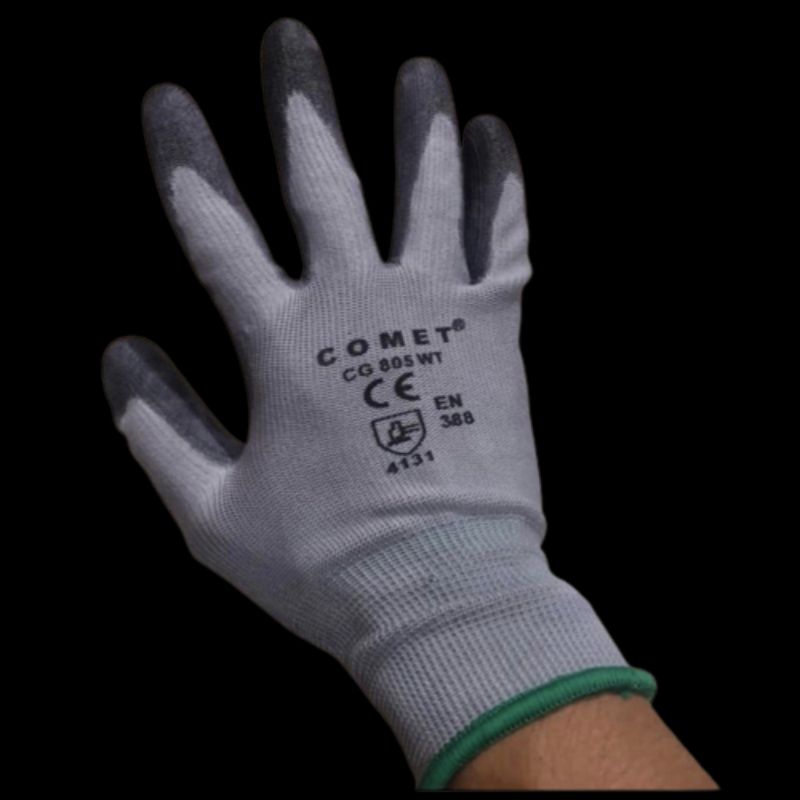 Sarung Tangan Kerja Mekanik/Proyek Safetyl Palm Fit Polyurethane (PU) Coating Industri