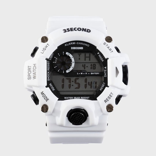 3Second Jam Tangan Digital Pria Multifungsi Anti Air Watches Basic Sport Water Ressitant Quartz Batt