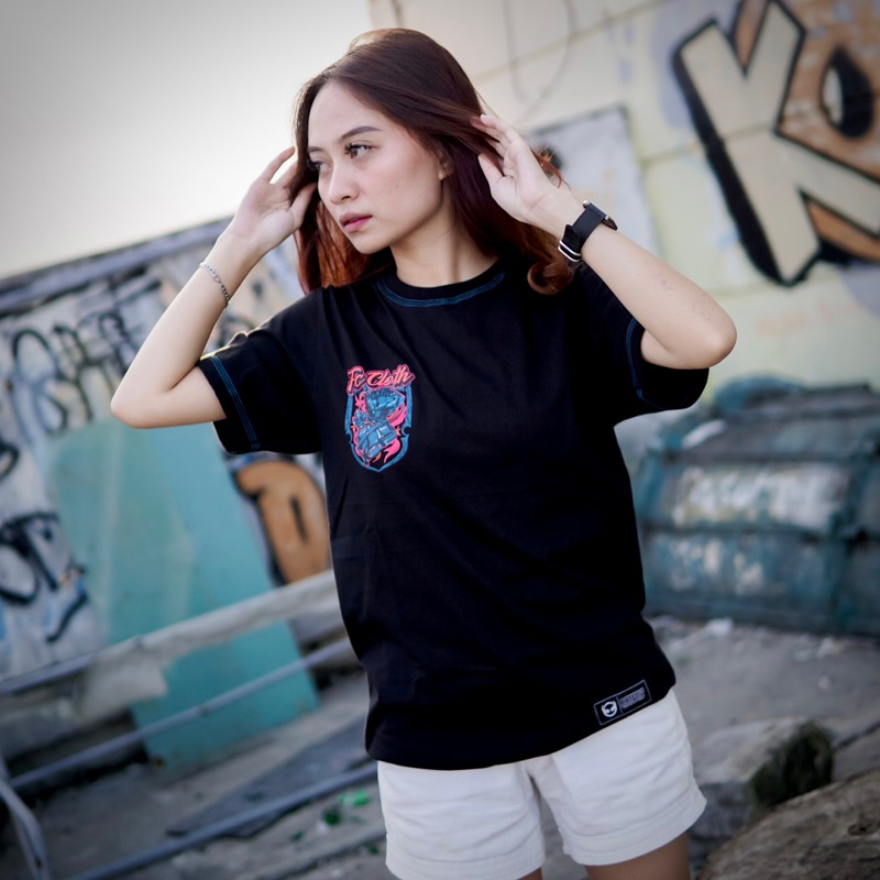 KINGFAST T-SHIRT KAOS FC CLOTH ENGINE BLUE