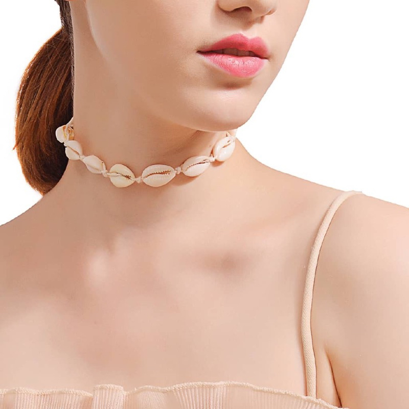 Kalung Tali Kerang Bali Bohemian Seashell Natural Shell Necklace Choker