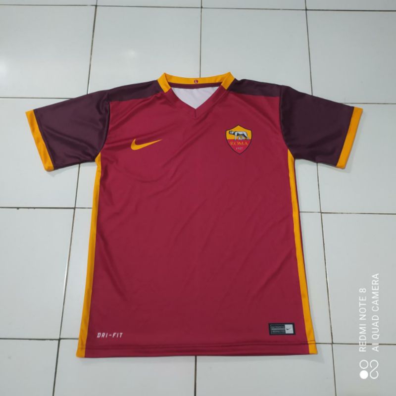 Retro Jersey As Roma home - FULL PRINTING - gratis Request Nama dan Nomor Punggung