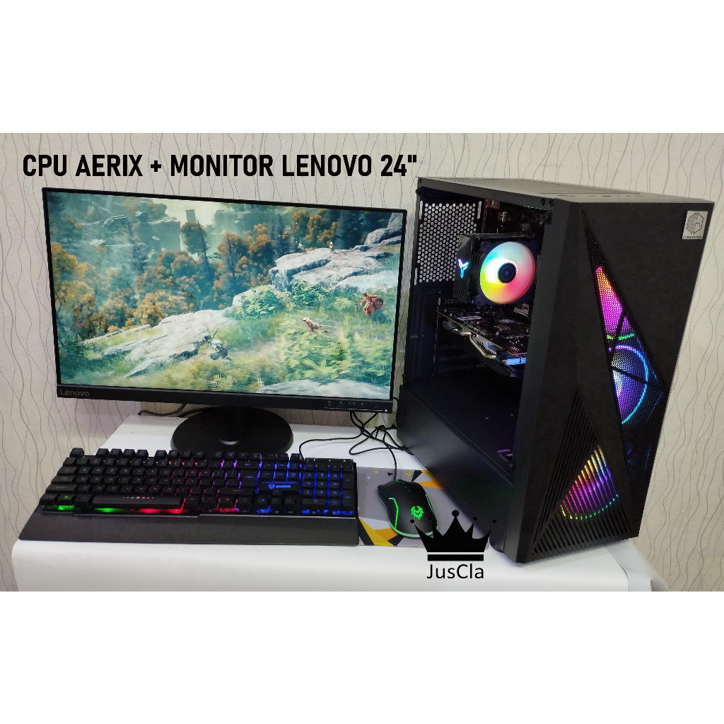 PC GAMING AMD RYZEN 5 5600G 4,4GHz|DDR4 16GB|VGA RADEON RX580 8GB|SSD 1TB NVME|HDD 1TB|PSU 550W 80+ BRONZE|KEY+MOUSE GAMING|WIFI